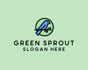 Green Pet Bird  logo design