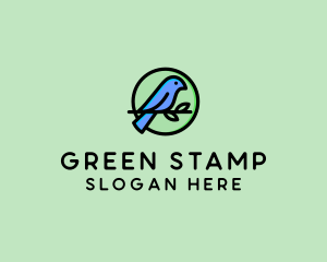 Green Pet Bird  logo design