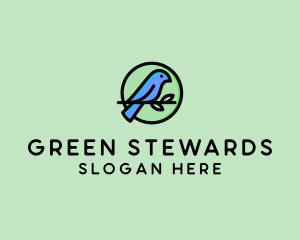 Green Pet Bird  logo design