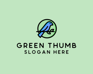 Green Pet Bird  logo design