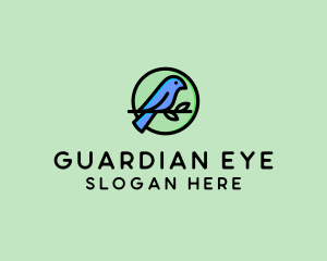 Green Pet Bird  logo design