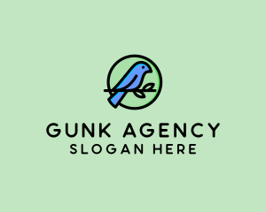 Green Pet Bird  logo design