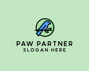 Green Pet Bird  logo design