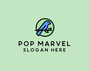 Green Pet Bird  logo design