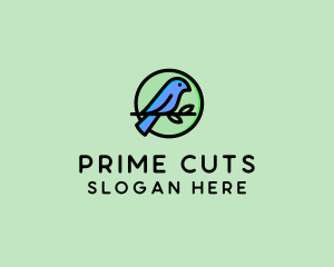 Green Pet Bird  logo design