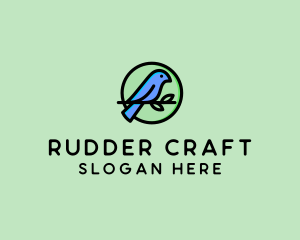 Green Pet Bird  logo design