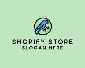 Green Pet Bird  logo design