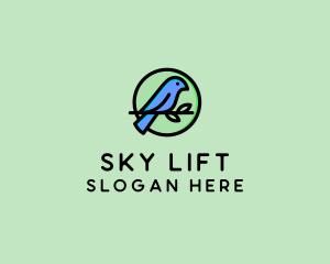 Green Pet Bird  logo design