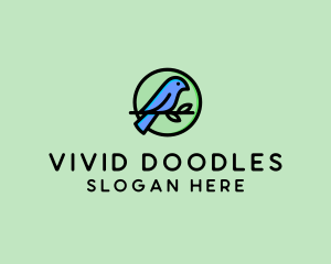 Green Pet Bird  logo design