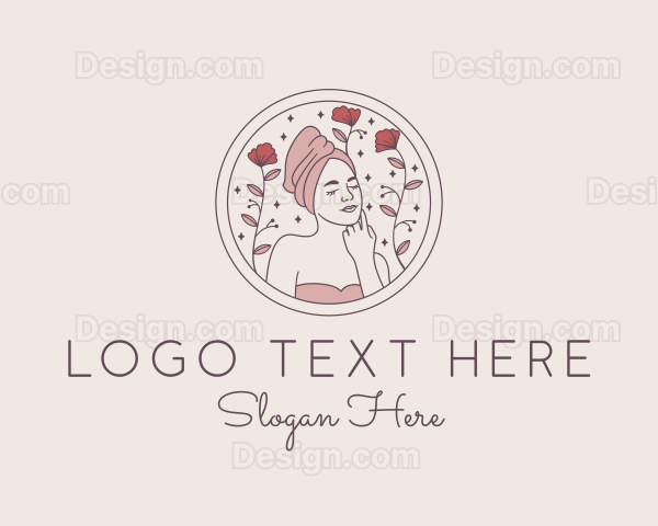 Woman Floral Self Care Logo