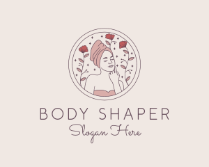 Woman Floral Self Care  logo design