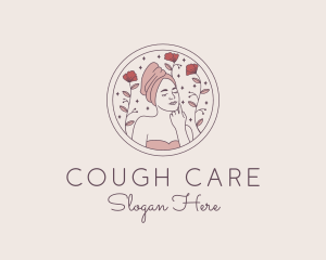 Woman Floral Self Care  logo design