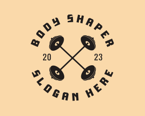 Barbell Weights Training logo design