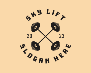 Barbell Weights Training logo design