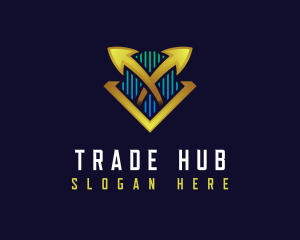 Trader Growth Investor logo design