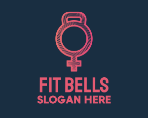 Gym Ball Female Sign logo design