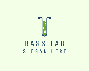 Test Tube Lab Experiment logo design