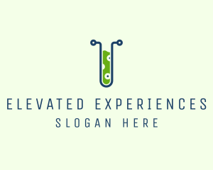 Test Tube Lab Experiment logo design