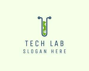 Test Tube Lab Experiment logo design