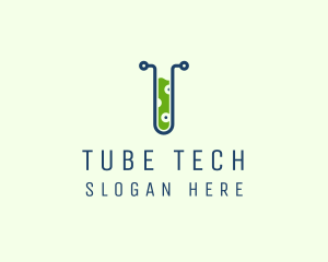 Test Tube Lab Experiment logo design