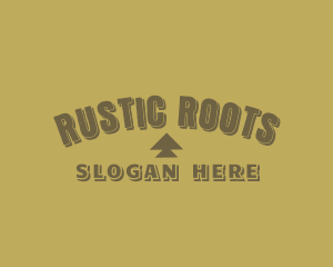 Rustic Hipster Arrow logo design