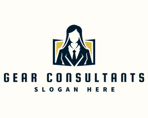 Professional Female Consultant logo design