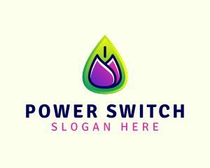 Power Leaf Flower logo