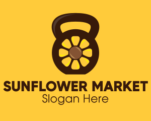 Sunflower Kettlebell Weights logo design