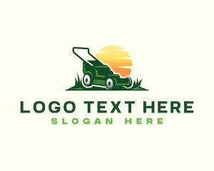 Gardening Lawn Mower Logo