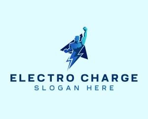 Electric Human Thunder logo design