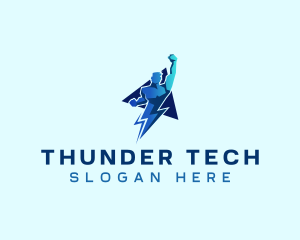 Electric Human Thunder logo design