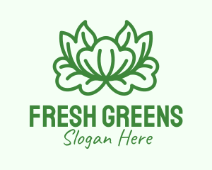 Green Lettuce Outline logo