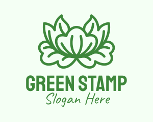 Green Lettuce Outline logo design