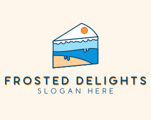 Icing Cake Dessert logo design