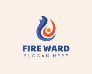 Water Fire Fuel logo design