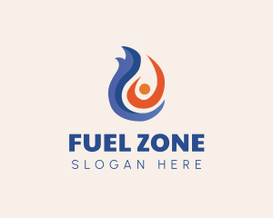 Water Fire Fuel logo design