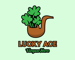 Lucky Clover Pipe  logo design