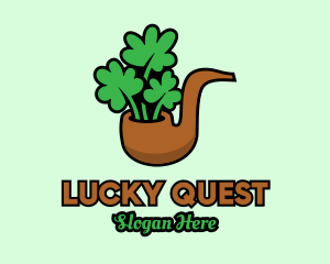 Lucky Clover Pipe  logo design