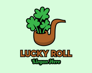 Lucky Clover Pipe  logo design