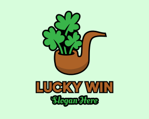 Lucky Clover Pipe  logo design