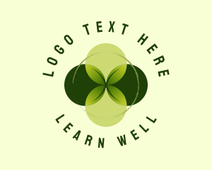 Abstract Wellness Leaf logo design