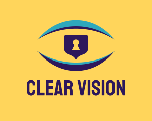 Vision Security Lock logo design