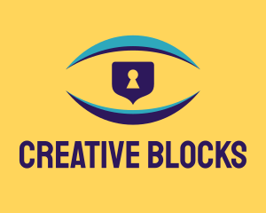 Vision Security Lock logo design