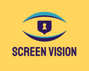 Vision Security Lock logo design