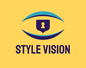 Vision Security Lock logo design