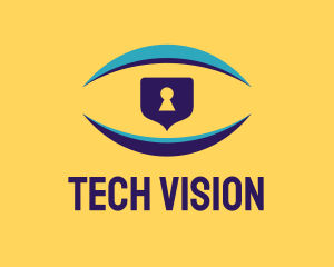 Vision Security Lock logo design