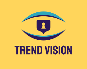 Vision Security Lock logo design