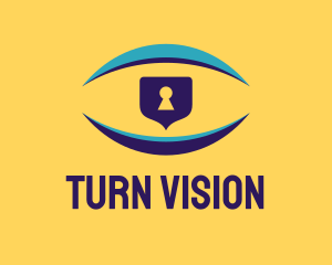 Vision Security Lock logo design