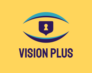 Vision Security Lock logo design