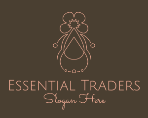 Floral Essential Oil  logo design